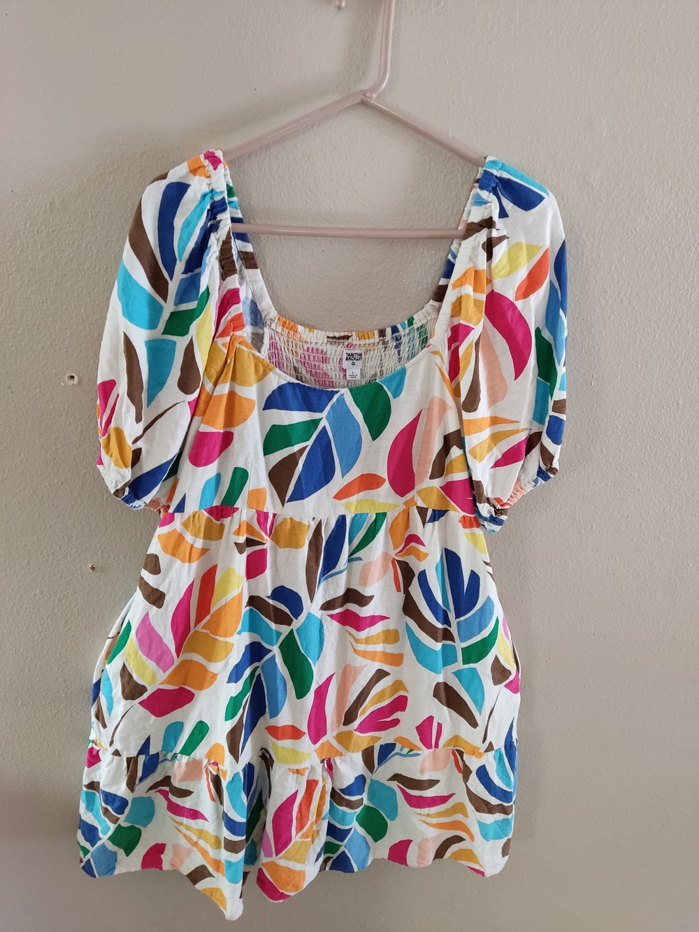 Tabitha Brown Puff Sleeve Top in Yellow, Pink, Blue
